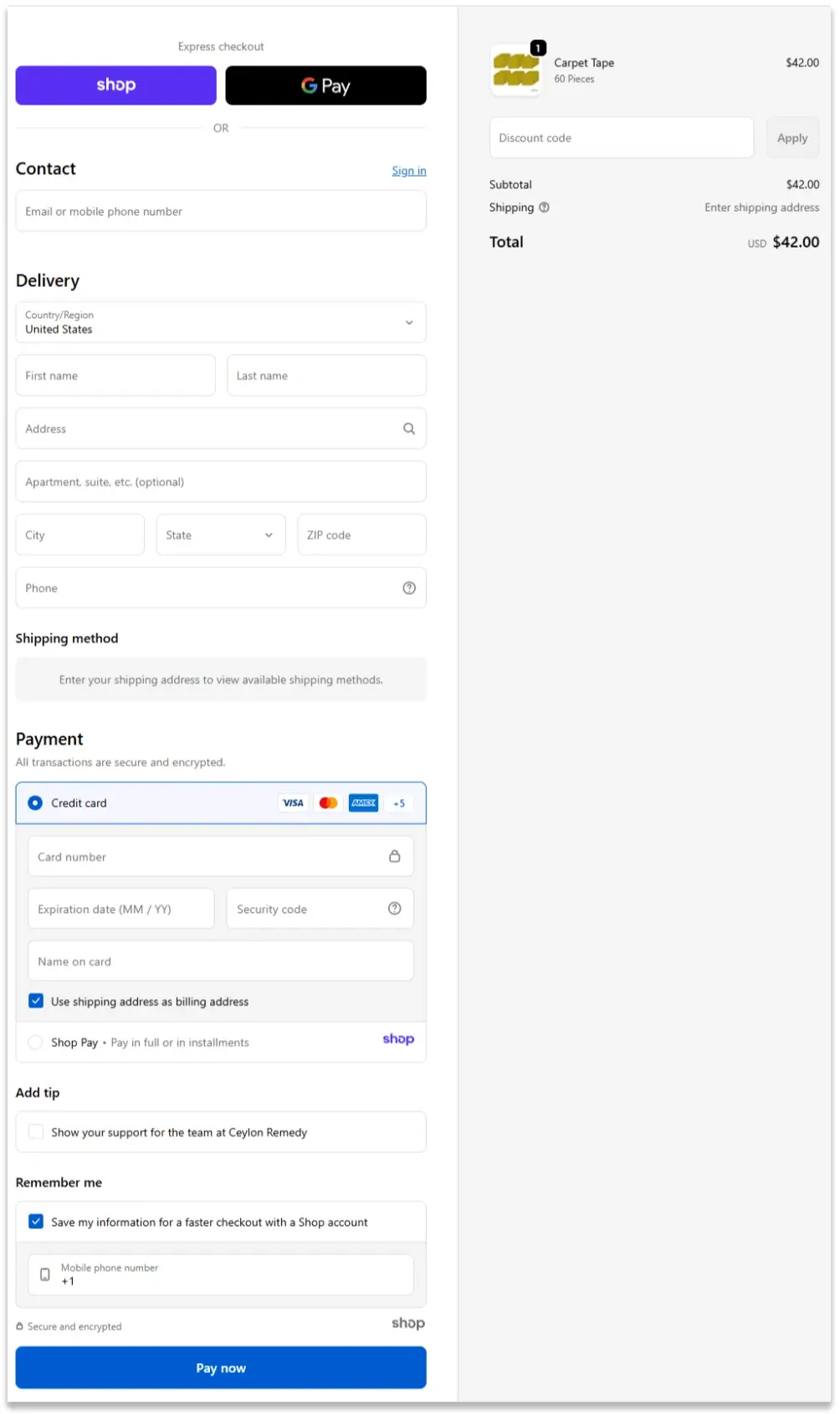 Alien Grips checkout page